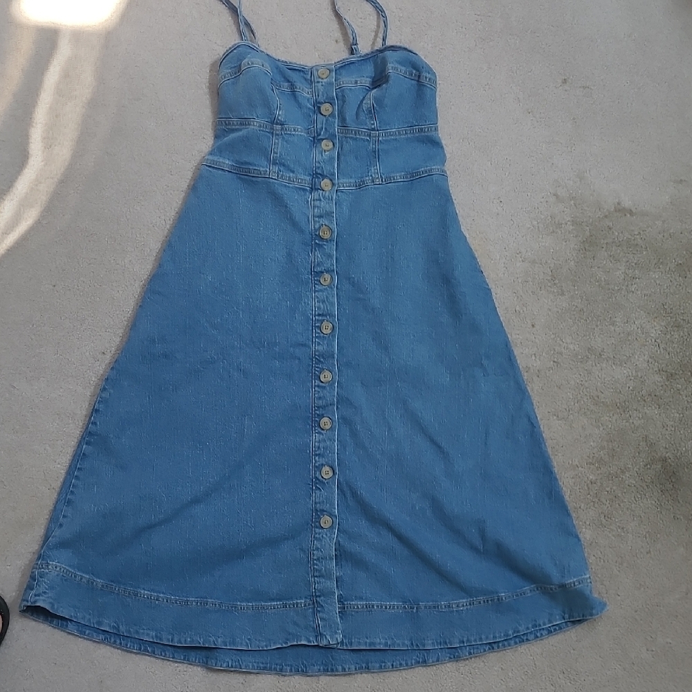 Universal Thread Blue Sleeveless A-Line Sundress